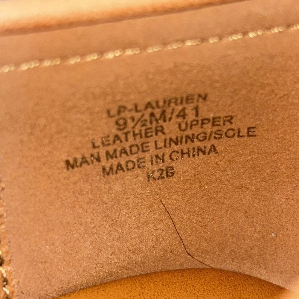 Lucky Brand Laurien Leather Slip On Loafers Shoes Pinky Beige Women's Size 9.5M